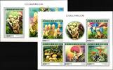 Guinea Bissau Guinea Bissau 10293-10297 und Block 1771 postfrisch Kleinbogen / Pilze MiNr. 10293-10297 und Block 1771 postfrisch Kleinbogen / -