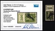 Deutsches Reich Dienstmarken Deutsches Reich Dienstmarken D 76 W OR gestempelt Befund Fleiner BPP MiNr. D 76 W OR gestempelt Befund Fleiner BPP -