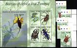Sambia Sambia gutes Lot Afrikanische Käfer postfrisch MiNr. gutes Lot Afrikanische Käfer postfrisch -