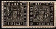 Baden Baden 9 gestempelt waagerechtes Paar auf Briefstück MiNr. 9 gestempelt waagerechtes Paar auf Briefstück -