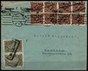 Deutsches Reich 208 P PF I auf Brief als Mischfrankatur -