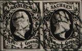 Sachsen Sachsen 3 gestempelt waagerechtes Paar MiNr. 3 gestempelt waagerechtes Paar -