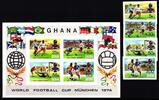Ghana Ghana Block 57 + 564-567 B postfrisch Fußball WM 1974 MiNr. Block 57 + 564-567 B postfrisch Fußball WM 1974 -