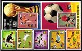 Obervolta Obervolta Block 24-25 + 509-513 B postfrisch Fussball WM 1974 MiNr. Block 24-25 + 509-513 B postfrisch Fussball WM 1974 -