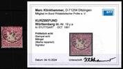Württemberg Württemberg 19 ya gestempelt Mängel, Befund Klinkhammer BPP MiNr. 19 ya gestempelt Mängel, Befund Klinkhammer BPP -