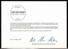 Bundesrepublik Deutschland Bundesrepublik Deutschland 1449-1450 gestempelt Ministerkarte / Sport MiNr. 1449-1450 gestempelt Ministerkarte / Sport -