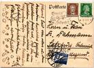 Deutsches Reich 385, 387 auf Postkarte Portomarke -