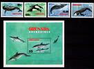 Grenada Grenadinen Grenada Grenadinen Block 71 + 539-542 postfrisch Wale Delfine MiNr. Block 71 + 539-542 postfrisch Wale Delfine -