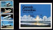 Grenada Grenadinen Grenada Grenadinen Block 59 + 470-473 postfrisch Space Shuttle MiNr. Block 59 + 470-473 postfrisch Space Shuttle -