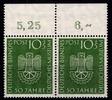 BRD Bund BRD Bund 163 postfrisch als waagerechtes Paar mit Oberand MiNr. 163 postfrisch als waagerechtes Paar mit Oberand -