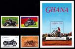 Ghana Ghana Block 118 + 1102-1105 postfrisch Motorräder MiNr. Block 118 + 1102-1105 postfrisch Motorräder -