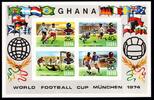 Ghana Ghana Block 57 B postfrisch Fußball WM 1974 MiNr. Block 57 B postfrisch Fußball WM 1974 -