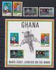 Ghana Ghana Block 40 + 405-408 postfrisch Raumfahrt, Mondlandung MiNr. Block 40 + 405-408 postfrisch Raumfahrt, Mondlandung -