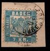 Baden Baden 25 b gestempelt doppelt geprüft Flemming BPP MiNr. 25 b gestempelt doppelt geprüft Flemming BPP -
