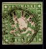 Württemberg Württemberg 8 a gestempelt geprüft Thoma BPP MiNr. 8 a gestempelt geprüft Thoma BPP -