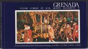 Grenada Grenadinen Grenada Grenadinen 828-831 Markenheftchen postfrisch Königin Elisabeth II MiNr. 828-831 Markenheftchen postfrisch Königin Elisab -