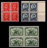 Kanada Kanada 159-161 mit Falz als 4er Blöcke MiNr. 159-161 mit Falz als 4er Blöcke -