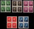 Kanada Dienstmarken Kanada Dienstmarken 11-15 postfrisch als 4er Blöcke MiNr. 11-15 postfrisch als 4er Blöcke -