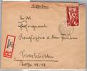 Saarland 250 auf Brief Einschreiben -