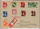 Saarland 225 Z, 230 Z, 233Z u.a. auf Brief Mischfrankatur -