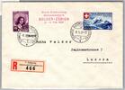 Schweiz 332, 339 auf Brief Eishockey WM 1939 -