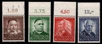 BRD Bund BRD Bund 173-176 postfrisch vom Oberrand, gefaltet MiNr. 173-176 postfrisch vom Oberrand, gefaltet -