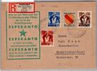 Saarland 230 Z II u.a. auf Postkarte Einschreiben -