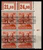 BI-Zone BI-Zone 44 I (4x) DZ postfrisch Druckerzeichen 1 positiv MiNr. 44 I (4x) DZ postfrisch Druckerzeichen 1 positiv -