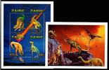 Zaire Zaire Block 63 + 1140-1143 postfrisch Dinosaurier MiNr. Block 63 + 1140-1143 postfrisch Dinosaurier -