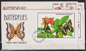 Ghana Ghana 1692-1699 und Block 199 und 200 gestempelt als FDC / Schmetterlinge MiNr. 1692-1699 und Block 199 und 200 gestempelt als F -