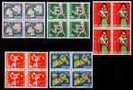 Schweiz Schweiz 758-762 postfrisch als 4er Blöcke, Pro Juventute MiNr. 758-762 postfrisch als 4er Blöcke, Pro Juventute -
