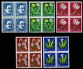 Schweiz Schweiz 722-726 postfrisch als 4er Blöcke, Pro Juventute MiNr. 722-726 postfrisch als 4er Blöcke, Pro Juventute -