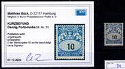 Danzig Portomarken Danzig Portomarken 31 AF mit Falz Kurzbefund Bock BPP, 10 beschädogt MiNr. 31 AF mit Falz Kurzbefund Bock BPP, 10 beschädogt -