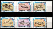 Somalia Somalia 485-490 postfrisch Fluggeräte MiNr. 485-490 postfrisch Fluggeräte -