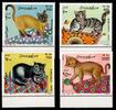 Somalia Somalia 624-627 Unterrand postfrisch Katzen MiNr. 624-627 Unterrand postfrisch Katzen -