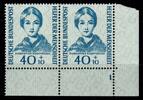 Bund Bund 225 Eckrand postfrisch im waag. Paar, Formnummer 1 MiNr. 225 Eckrand postfrisch im waag. Paar, Formnummer 1 -
