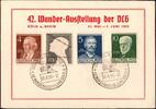 Berlin 91,92,95 auf Ausstellungskarte Köln-Wanderausstellung -
