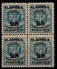 Memel Memel 125 postfrisch als 4er Block mittig gefaltet MiNr. 125 postfrisch als 4er Block mittig gefaltet -