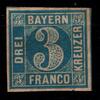 Bayern Bayern 2 II 2 mit Falz allseits breitrandig MiNr. 2 II 2 mit Falz allseits breitrandig -