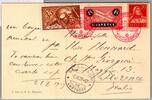 Schweiz 181, 183 auf Postkarte Schweizfahrt LZ127 -