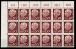 Saarland Saarland 393 Ecke 1 postfrisch 18 er Block ungefaltet 6 x OR MiNr. 393 Ecke 1 postfrisch 18 er Block ungefaltet 6 x OR -