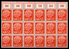 Saarland Saarland 387 W OR postfrisch 18 er Block gefaltet 6 x OR MiNr. 387 W OR postfrisch 18 er Block gefaltet 6 x OR -