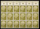 Saarland Saarland 384 W OR postfrisch 18 er Block ungefaltet 6 x OR MiNr. 384 W OR postfrisch 18 er Block ungefaltet 6 x OR -