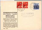 Berlin 3 u.a. auf Postkarte als waag. Paar -