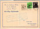 Berlin 1, 4 auf Postkarte Luftbrückenstempel -