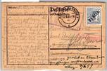 Berlin 5 auf Postkarte mit Nachgebühr -
