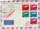 BRD Bund 205-208 auf Brief Lufthansa Erstflug -