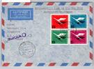 BRD Bund 205-208 auf Brief Lufthansa Erstflug -
