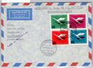 BRD Bund 205-208 auf Brief Lufthansa Erstflug -