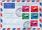 BRD Bund 205-208 auf Brief Lufthansa Erstflug -
